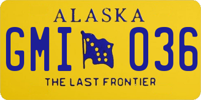 AK license plate GMI036