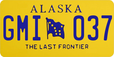 AK license plate GMI037