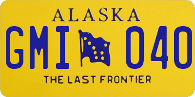 AK license plate GMI040