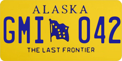 AK license plate GMI042