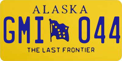 AK license plate GMI044