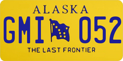 AK license plate GMI052