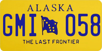 AK license plate GMI058
