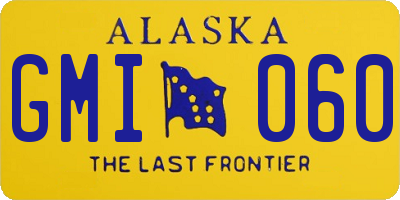 AK license plate GMI060