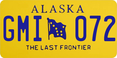 AK license plate GMI072