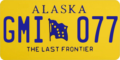 AK license plate GMI077