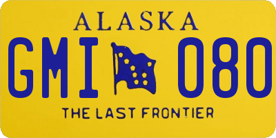 AK license plate GMI080