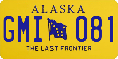 AK license plate GMI081