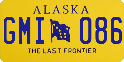 AK license plate GMI086