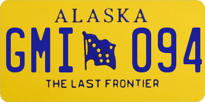 AK license plate GMI094