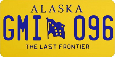 AK license plate GMI096