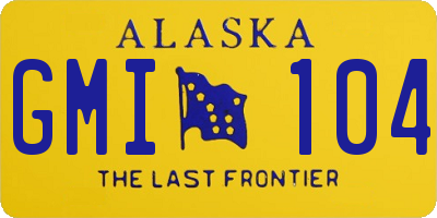 AK license plate GMI104