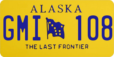 AK license plate GMI108