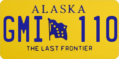 AK license plate GMI110