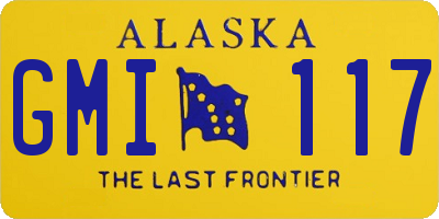 AK license plate GMI117