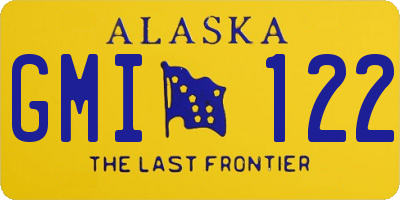 AK license plate GMI122