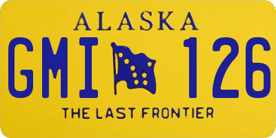 AK license plate GMI126