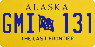 AK license plate GMI131