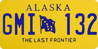 AK license plate GMI132