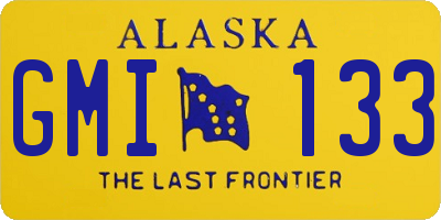 AK license plate GMI133