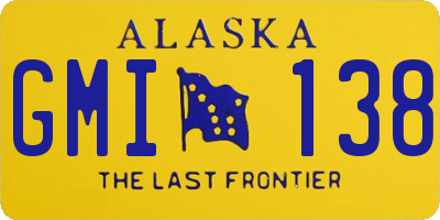 AK license plate GMI138