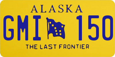 AK license plate GMI150