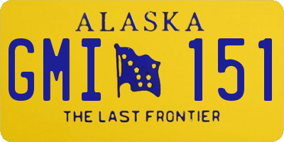 AK license plate GMI151