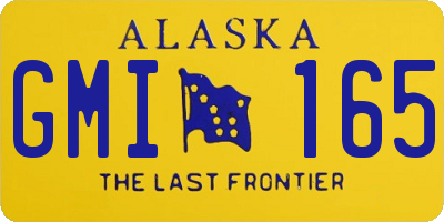 AK license plate GMI165