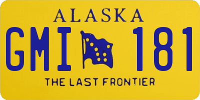 AK license plate GMI181