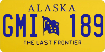 AK license plate GMI189