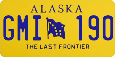 AK license plate GMI190