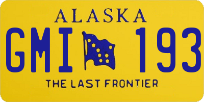 AK license plate GMI193