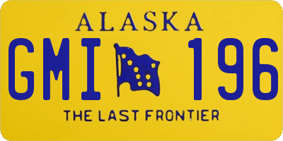 AK license plate GMI196