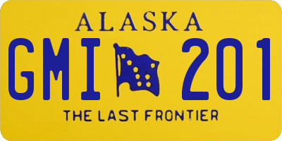 AK license plate GMI201