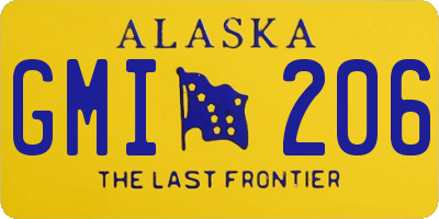 AK license plate GMI206