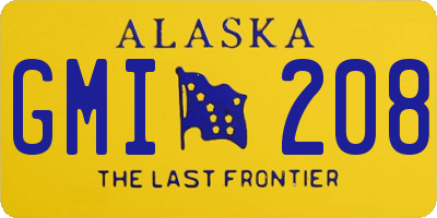 AK license plate GMI208