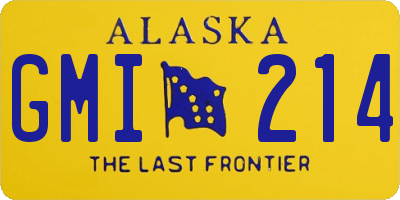 AK license plate GMI214