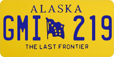 AK license plate GMI219