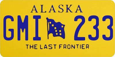 AK license plate GMI233