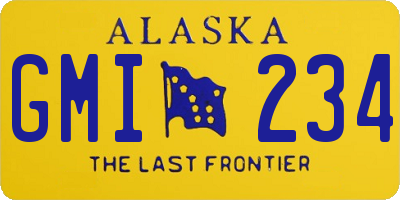 AK license plate GMI234