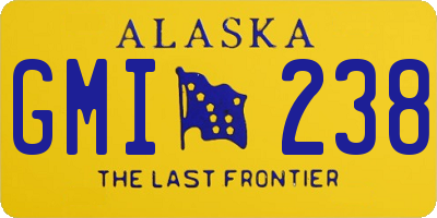 AK license plate GMI238