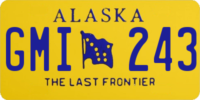 AK license plate GMI243