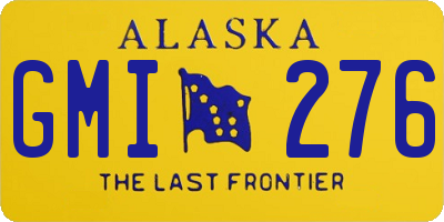 AK license plate GMI276