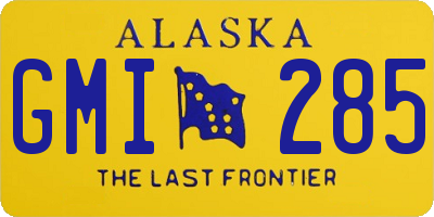 AK license plate GMI285