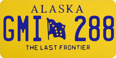 AK license plate GMI288