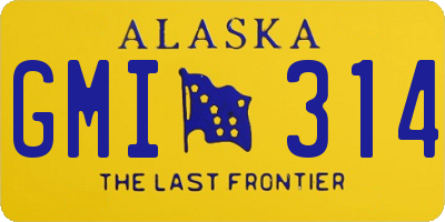 AK license plate GMI314
