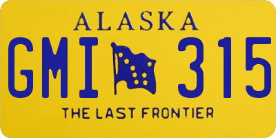 AK license plate GMI315