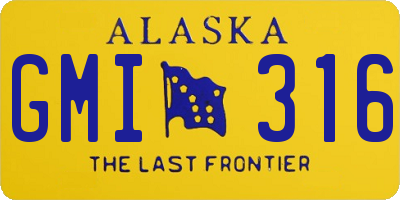 AK license plate GMI316