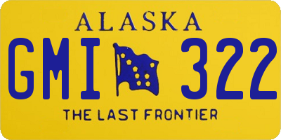 AK license plate GMI322