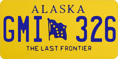 AK license plate GMI326